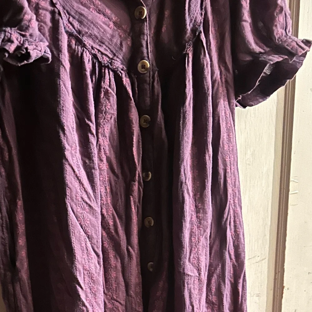 Free People Purple Midi Dress - Picture 4 of 4